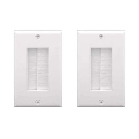 brush entry wall plate electrical box|VCE Brush Wall Plate Cable Pass Through, UL Listed Single .